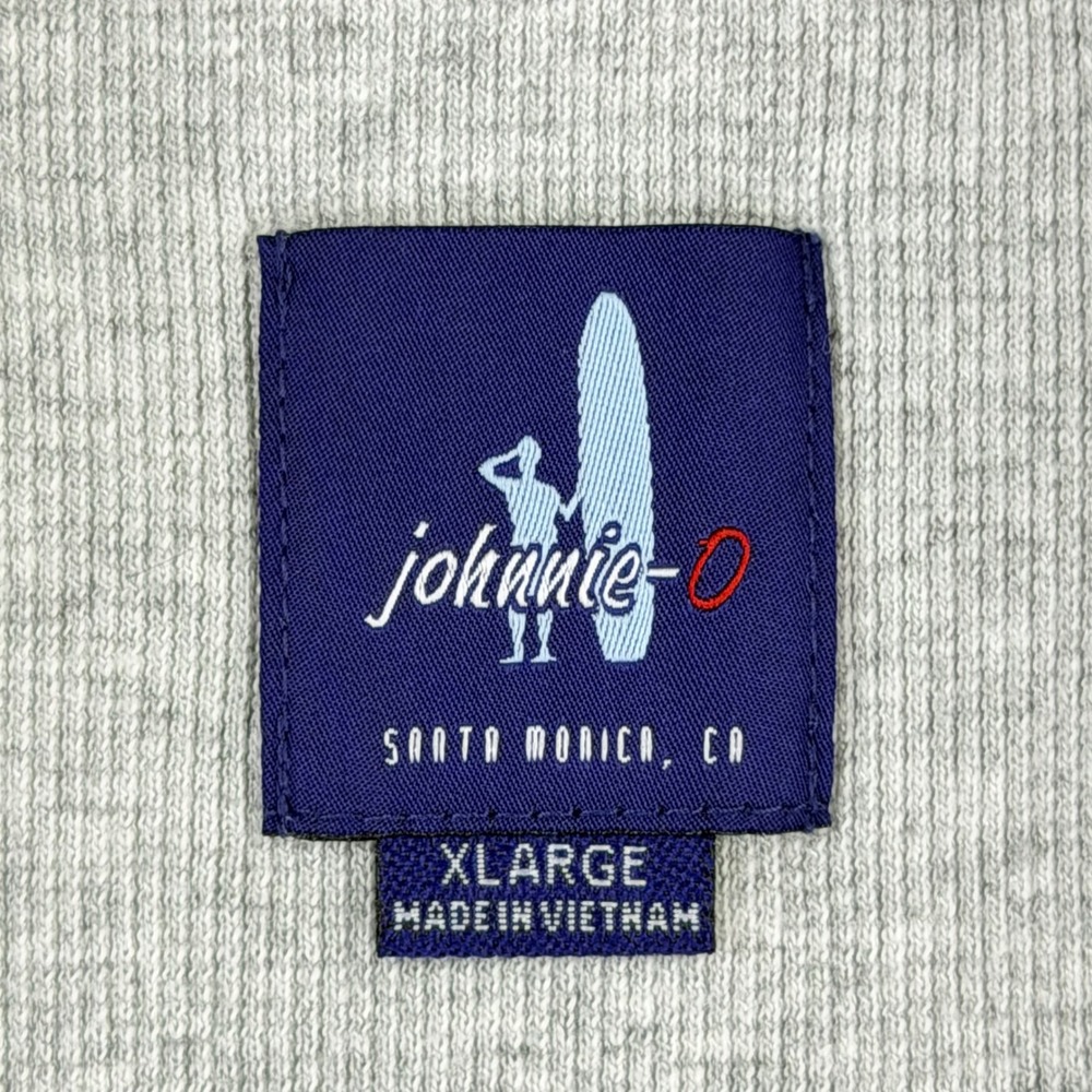 johnnie-O 1/4 Snap Mock Neck Pullover Men XL Malibu Red Pink Preppy Country Club - Picture 3 of 12